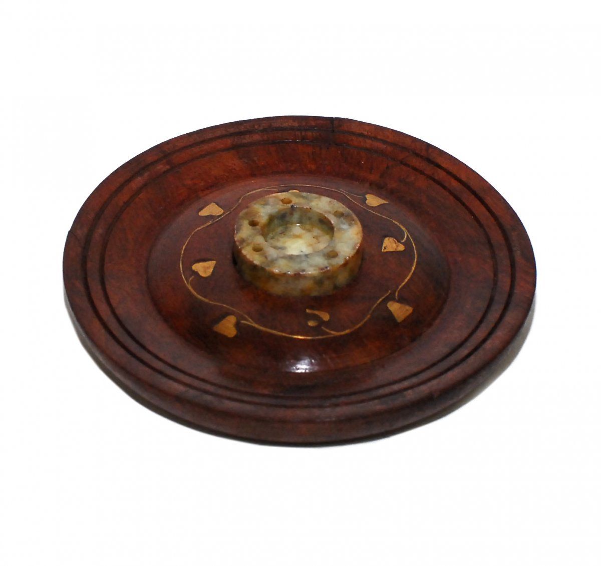 Подставка тарелочка деревянная круглая 5