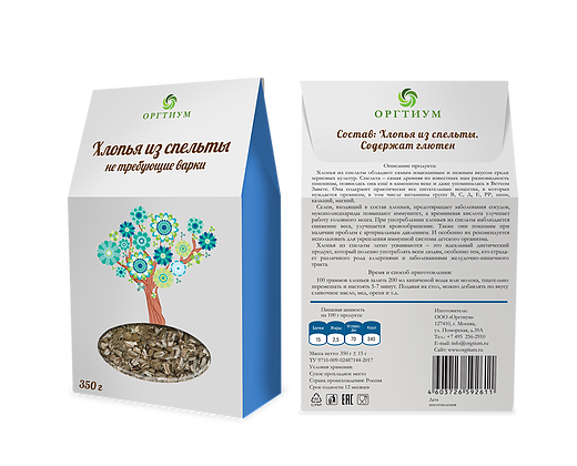 Хлопья из спельты, 350 г Хлопья из спельты, 350 г