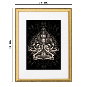 Авалокитешвара, рамка 30х40 см